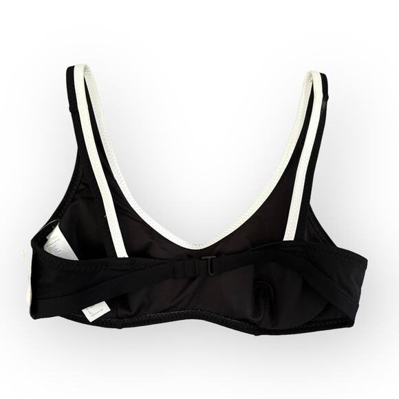 Fabletics Black and White Sunset Scoop Swim Bikini Top NWT | L - Picture 4 of 5
